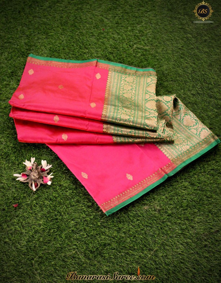 Pure Banarasi Handloom Katan Silk Pink Color Saree