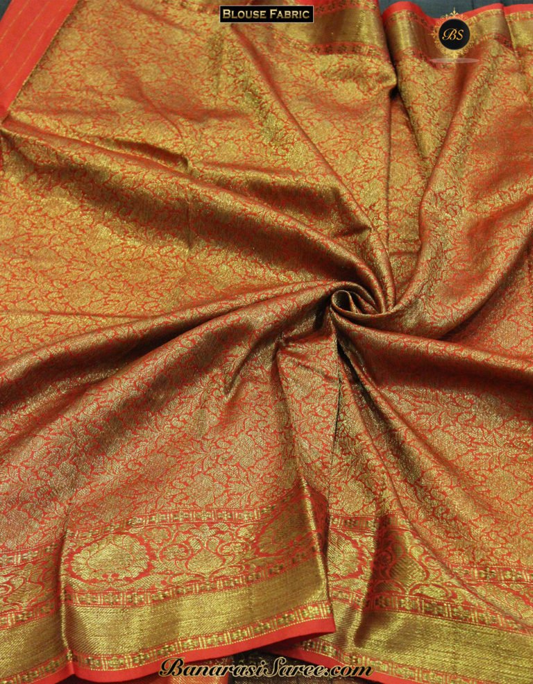 Pure Banarasi Handloom Tussar Silk Multi-Color Half-Half Saree - Image 3