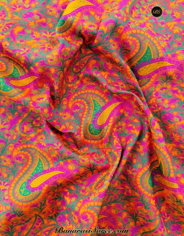 Pure Banarasi Handloom Katan Silk Pink Color Tanchoi Saree